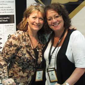 Left to right: PR representative Julianne Richards, and Gold and Silversmiths Guild of Australia president Bronwyn Pratt