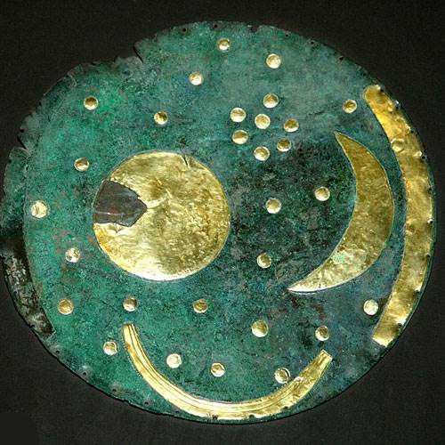 Nebra Sky Disk, which is thought to have been an astronomical instrument in the Bronze Age.