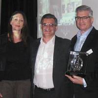 L to R: Bulova Australia brand manager,  Joanne Cork; Time Essentials managing director,  John Papaioannou; Bulova Corporation president, Gregory Thumm