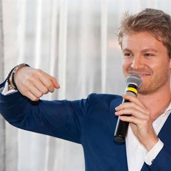 Nico Rosberg addressing the event's audience