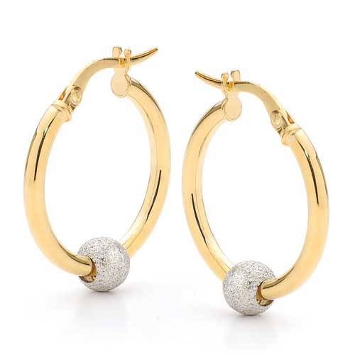 Oro Bello Jewellery's two-tone earrings 