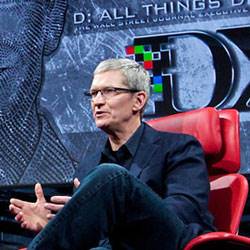 Apple CEO Tim Cook speaking at D: All Things Digital conference