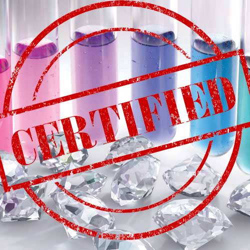 The certificate will clearly state that the diamond has been lab-grown