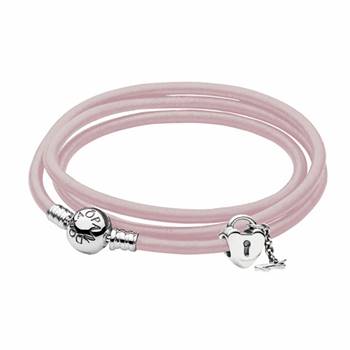 The pink leather bracelet and sterling silver charm are said to be rich in symbolism