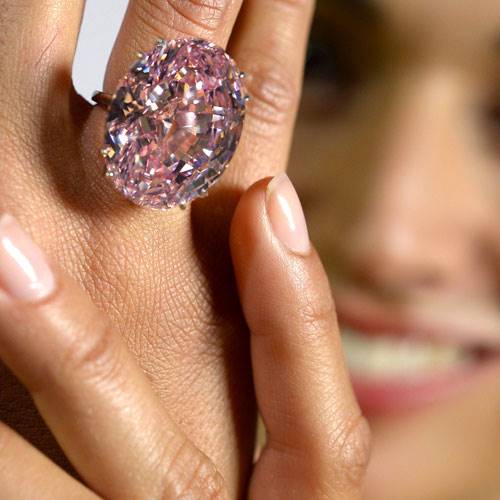 The diamond is the largest known fancy vivid pink diamond in the world