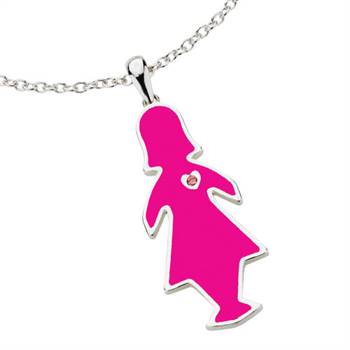 A Pink Lady pendant featuring Swarovski zirconia