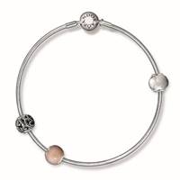 The collection consists a sterling silver bracelet and 24 charms that represent value-driven sentiments