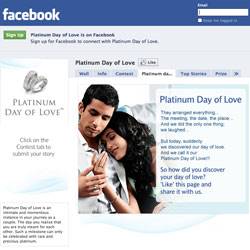 The Platinum Guild has chosen Facebook as a launching pad for its 'Platinum Day of Love' contest