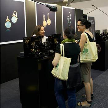 Julie Sandlau president Dennis Jacobsen and Australian brand manager Helen Hagerty were present at the Gold Coast jewellery fair last week