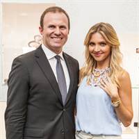 Duraflex Group Australia managing director Phil Edwards with Nikki Osborne