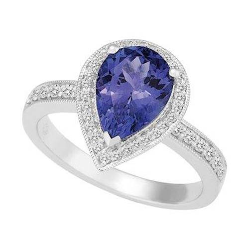 Protea Diamonds' tanzanite and diamond ring