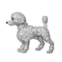 Cartier replica of 270 diamond encrusted poodle brooch from 1958