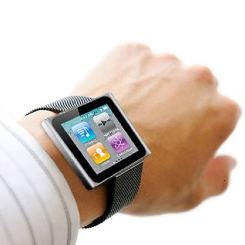 The rumoured iWatch might be available commercially by October (artist's impression)