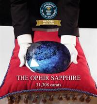 The Ophir Sapphire is "roughly the size of a dinner plate"