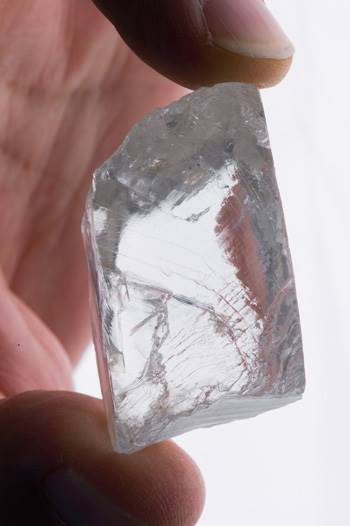 Another view of the 232-carat white diamond