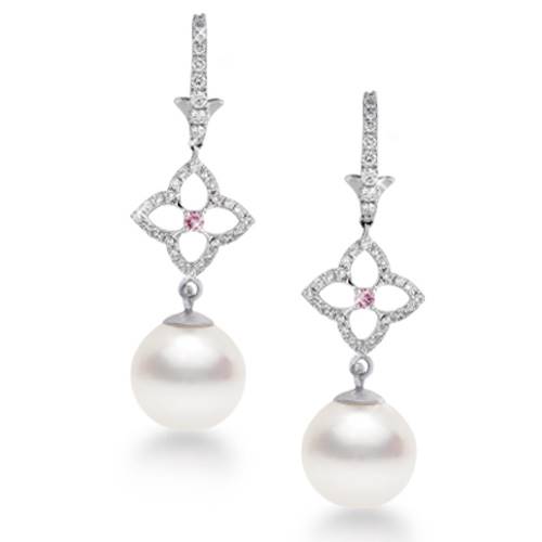 Pink Kimberley's South Sea pearl earrings