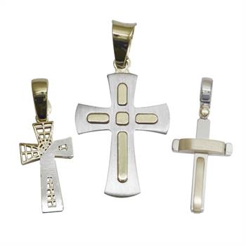 Sydney Gold River's new two-tone cross pendants