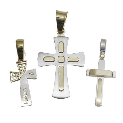 Sydney Gold River's new two-tone cross pendants