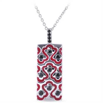 Miabelle's latest enamel pendant set with black onyx