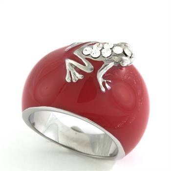 Hamilton Hall's new red enamel 'Frog' ring