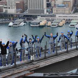 GUESS and Gc Watches representatives take on the Harbour Bridge