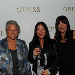 Sequel AG's CEO, Cindy Livingston (far left) enjoying the festivities at the GUESS launch