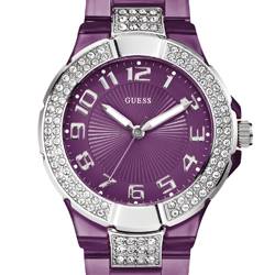 GUESS' new amethyst 'Mini Prism' watch