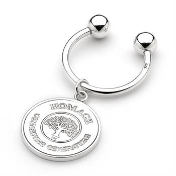 New key ring from Homage featuring the tree of life in sterling silver 