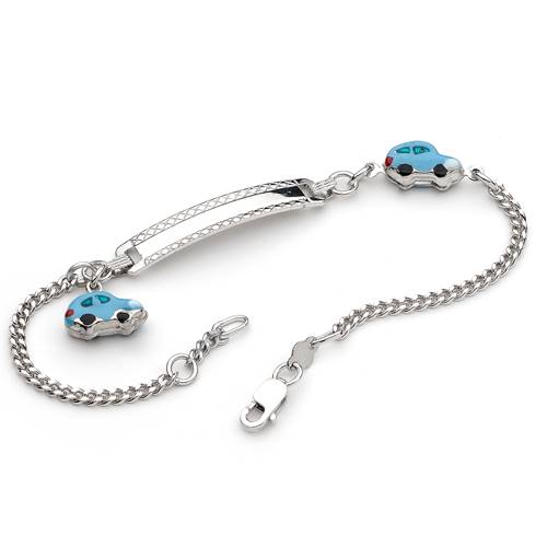 The sterling silver car charm bracelet from Piccolo children's jewellery