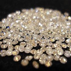 Loose diamonds mined at De Beers mine in Botswana