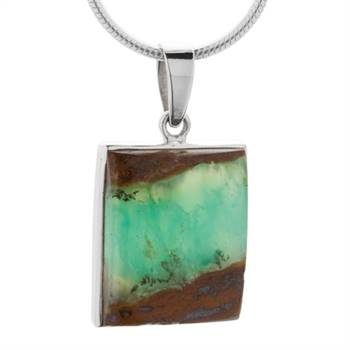 Cast with beautiful colours, this chrysoprase pendant is new from Made in Earth Creations