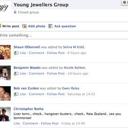 The YJG Facebook page has achieved 250 members in four months