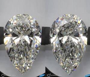 A stereo pair of diamonds captured in ViBox with the OctoNus and Lexus watermark logos visible