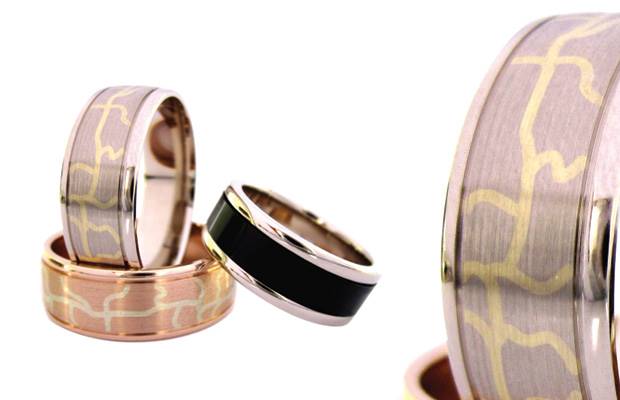 TWM Co's carbon fibre and gold veins two-tone collection