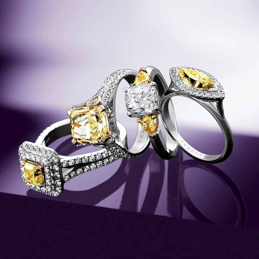 Cerrone's designs regularly incorporate Tolkowsky Diamonds