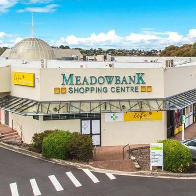 A car was used to smash through the entrance of Meadowbank Shopping Centre in a jewellery heist