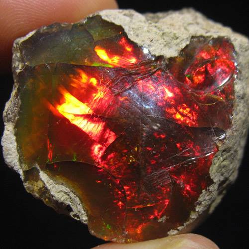 Researchers have discovered fire opal in a Martian meteorite fragment