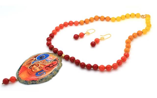 Colors of Jewels' Buddha necklace