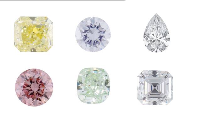 J B and Brothers white and coloured diamonds