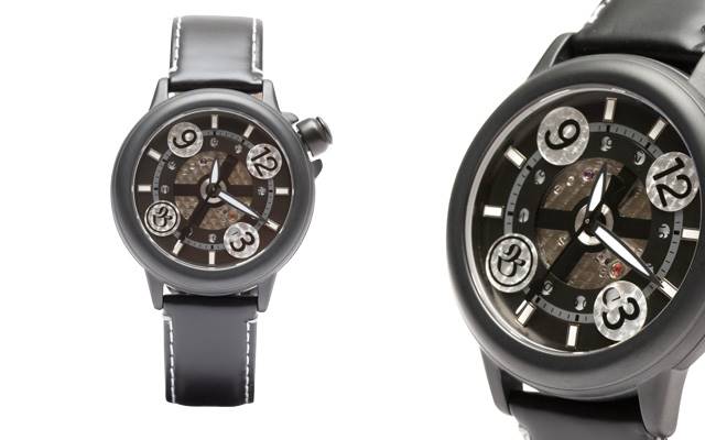 Bausele's limited edition automatic watch in black.