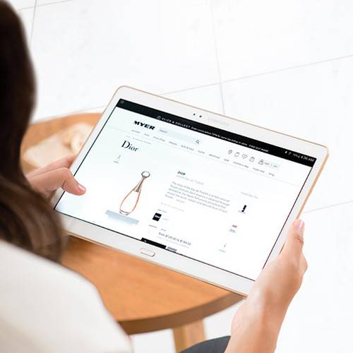 Myer's digital hub allows customers to access e-commerce services in-store