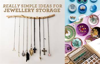 Really simple DIY jewellery storage ideas and inspiration.