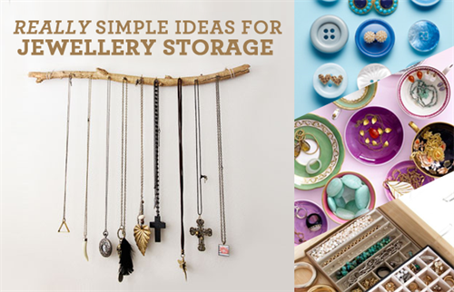 Really simple DIY jewellery storage ideas and inspiration.