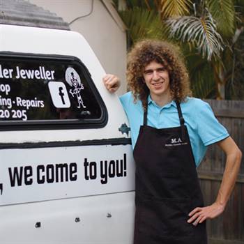 Matthew Alexander is able to perform a range of on-the-spot jewellery services from his van