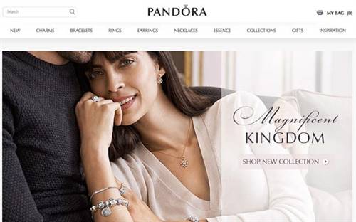 Australian customers can now purchase Pandora jewellery online through the brand's new e-store