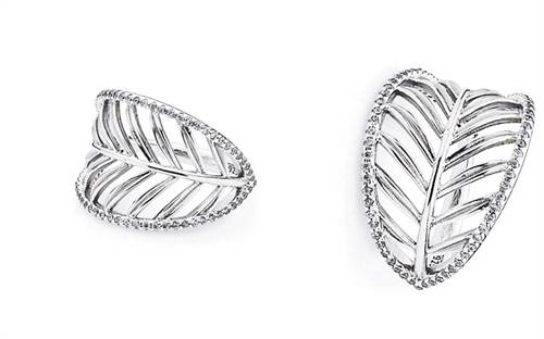 Pandora's sterling silver palm leaf ring