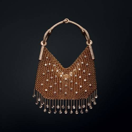 Hermès Haute Bijouterie! Nausicaa: Sac bijou in rose gold with 1,811 Diamonds (Total Carat Weight: 28.87)