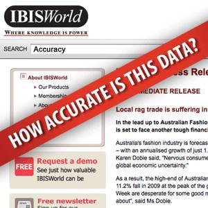 An IBISWorld report on the Australian jewellery industry has several mistakes