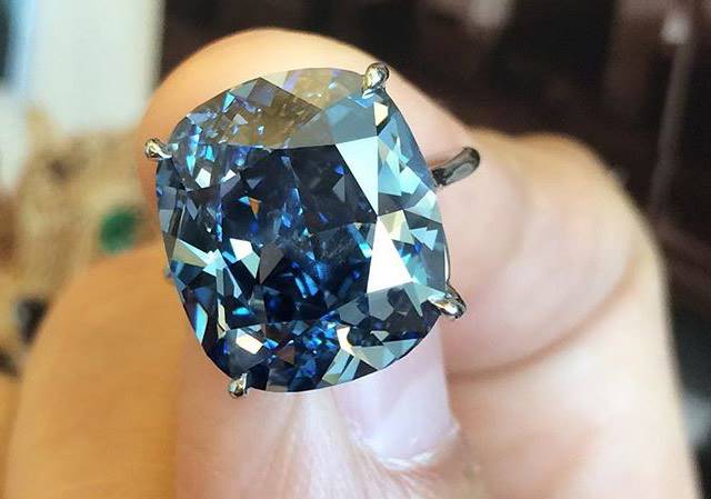 The Blue Moon diamond broke three world auction records