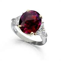 The 10.28-carat Madagascan ruby ring